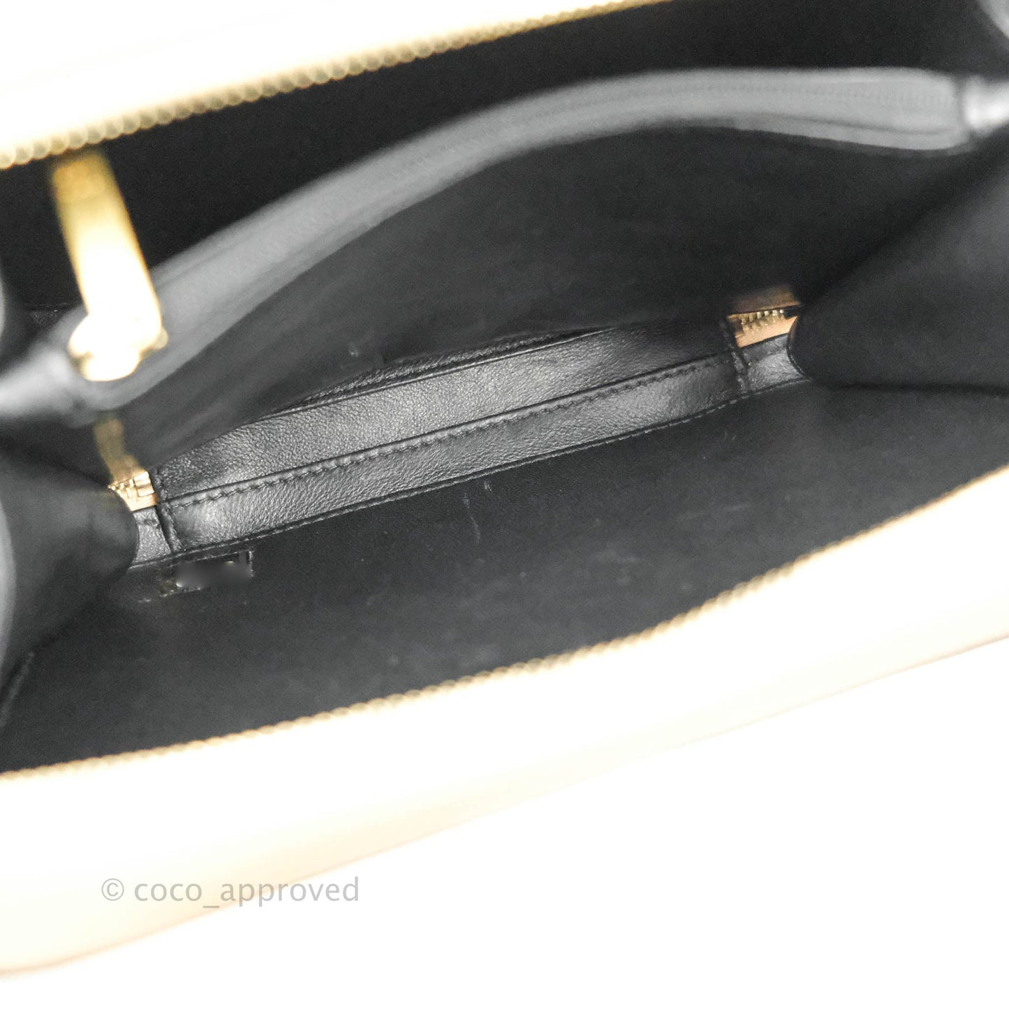 Chanel Quilted Medium CC Filigree Vanity Case Beige Caviar Gold Hardware
