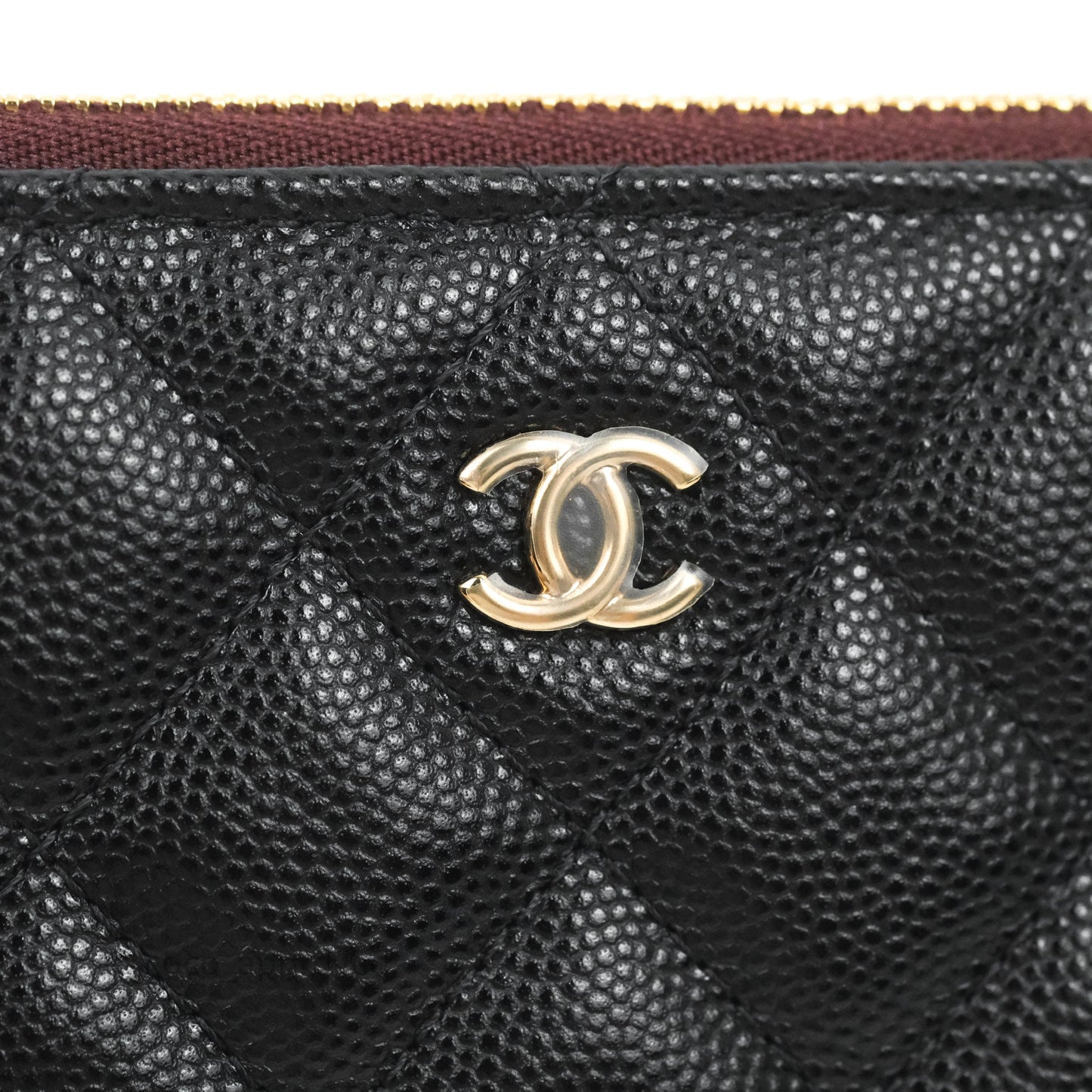 Chanel Quilted Mini O Case Black Caviar Gold Hardware