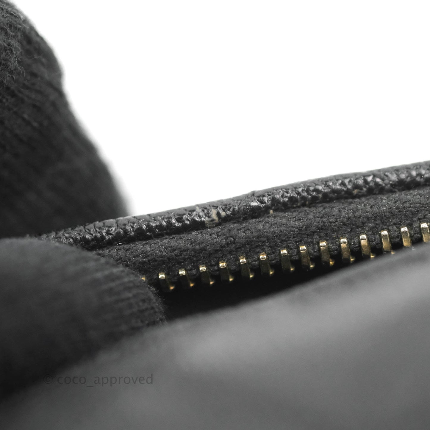 Chanel Quilted Mini Top Handle Vanity With Chain Black Caviar Aged Gold Hardware