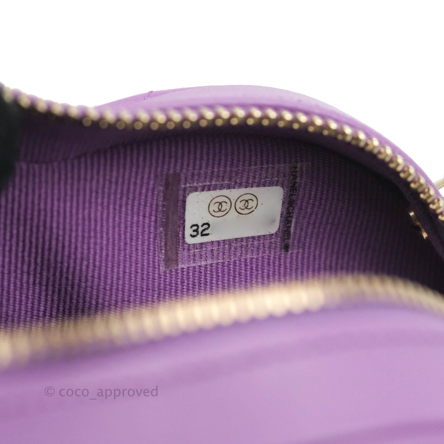 Chanel Small Heart Bag Purple Lambskin Gold Hardware 22S