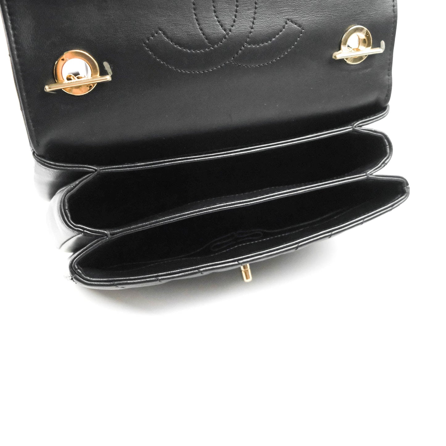 Chanel Trendy CC Chevron Small Black Lambskin Gold Hardware