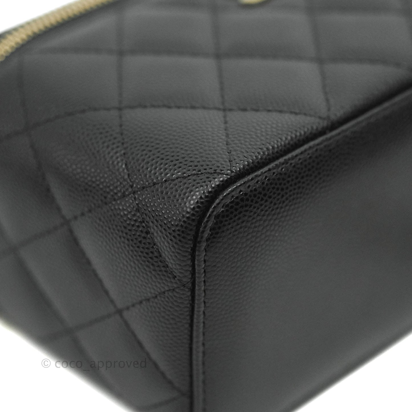 Chanel Vanity with Classic Chain Black Caviar Gold Hardware