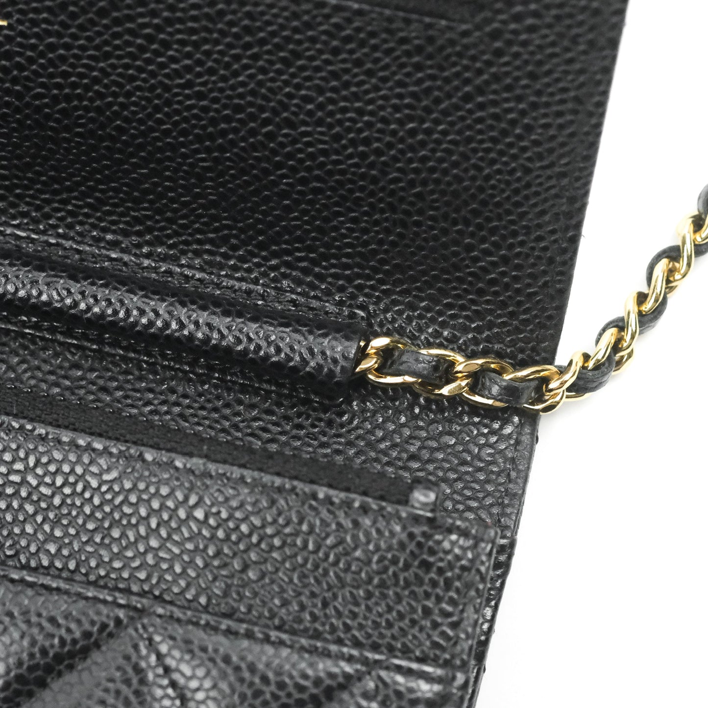 Chanel Quilted Classic WOC Black Caviar Gold Hardware