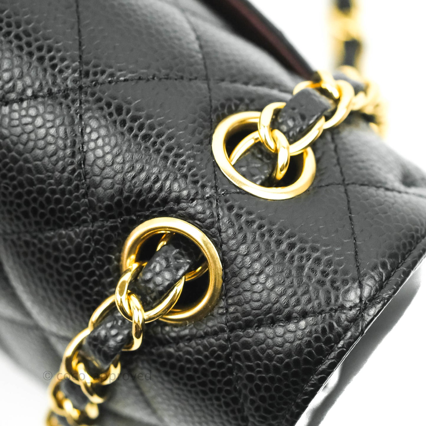 Chanel Small Classic Quilted Flap Black Caviar Gold Hardware