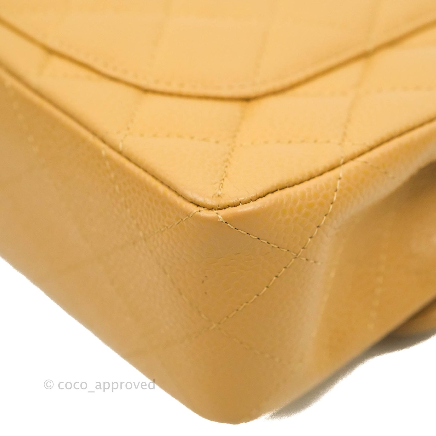 Chanel S/M Small Classic Quilted Flap Dark Beige Caviar 24K Gold Hardware