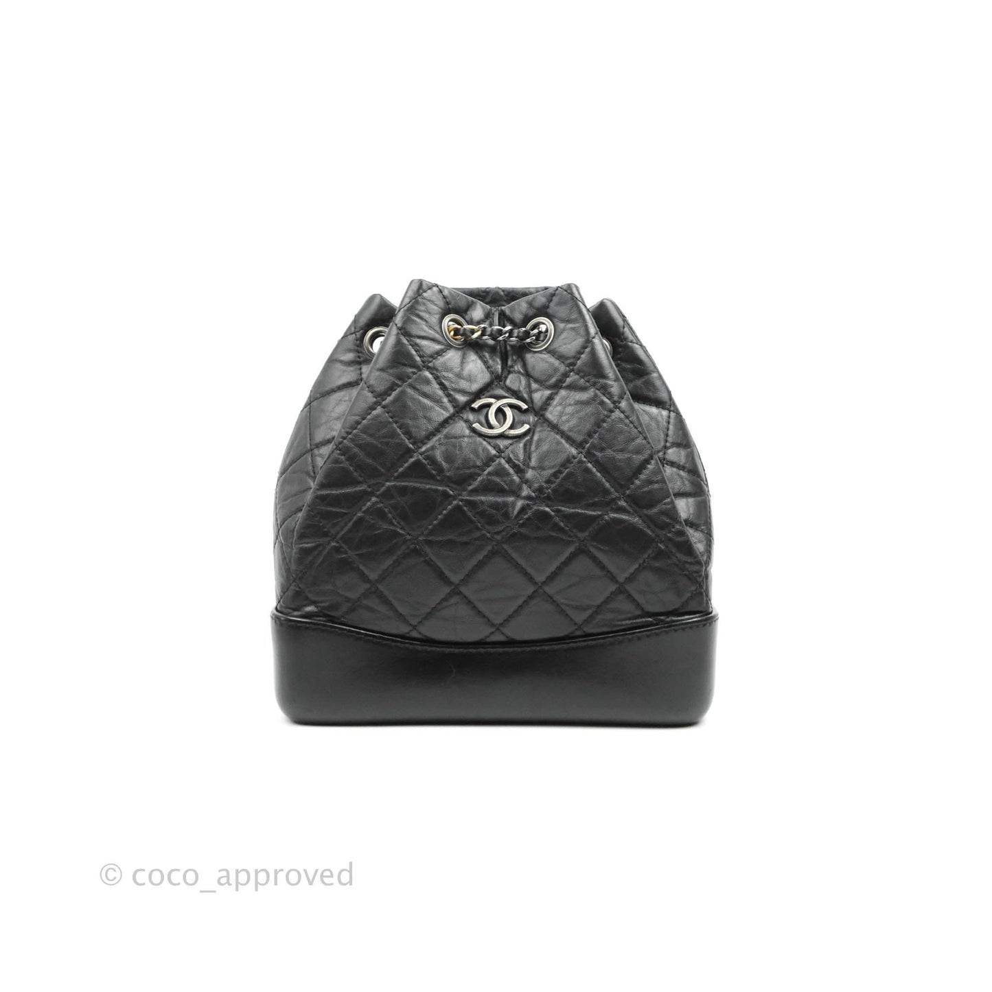 Chanel Small Gabrielle Backpack Black Aged Calfskin