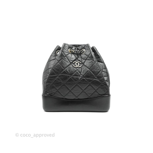 Chanel Small Gabrielle Backpack Black Aged Calfskin