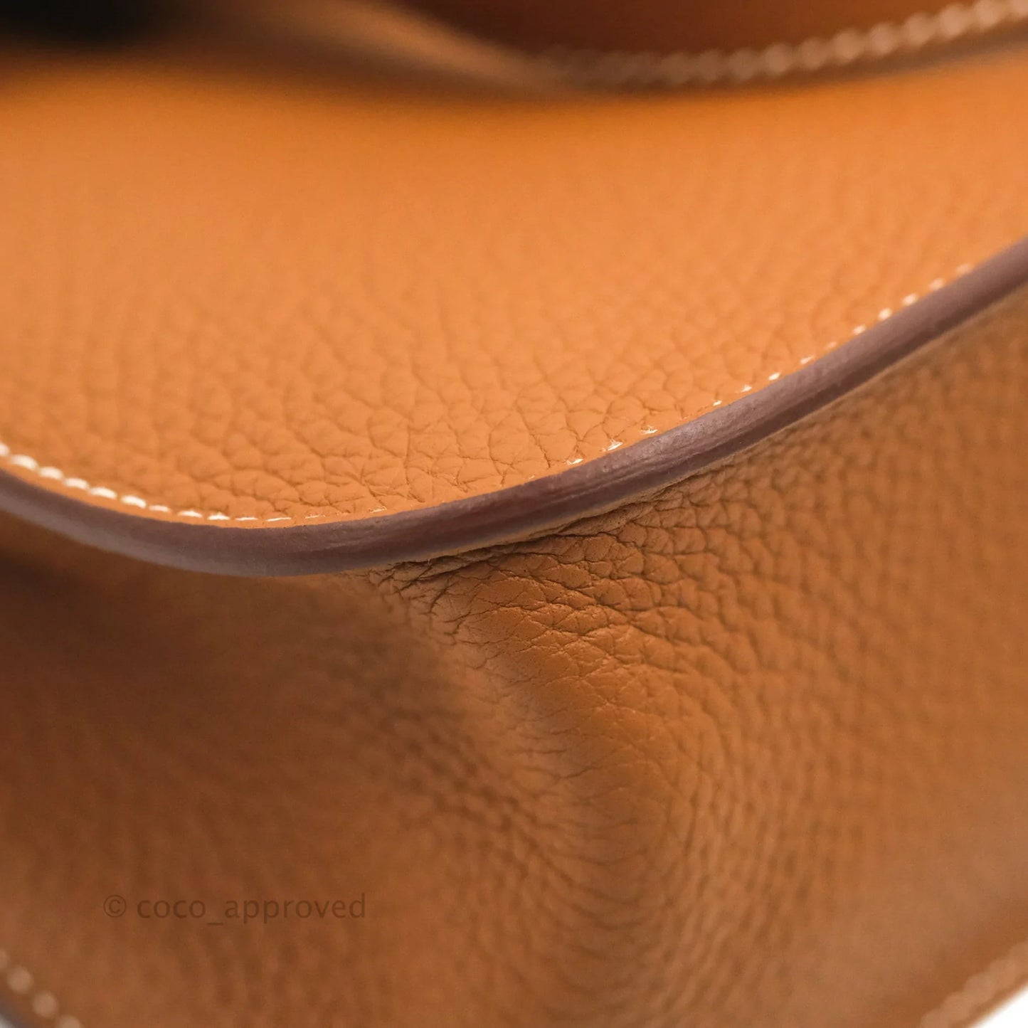 Hermès Halzan 25 Gold Clemence Palladium Hardware