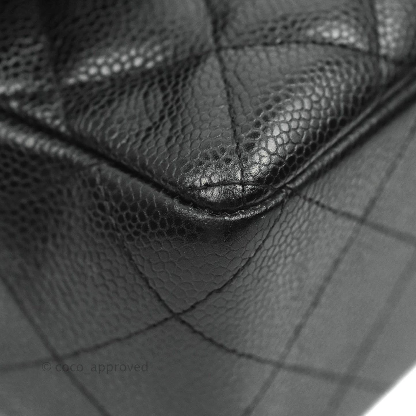 Chanel Jumbo Single Flap Black Caviar Gold Hardware