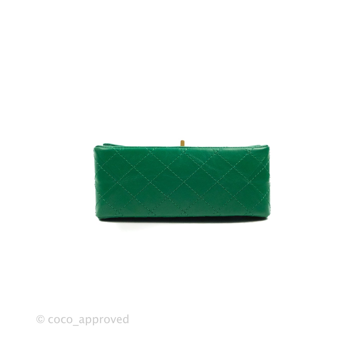 Chanel Mini Reissue 224 Green Aged Calfskin Aged Gold Hardware
