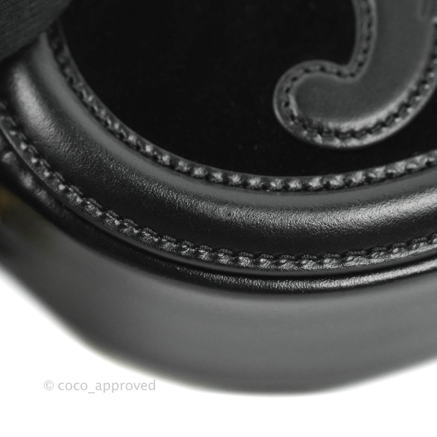 Celine Crossbody Purse With Chain In Velvet Black
