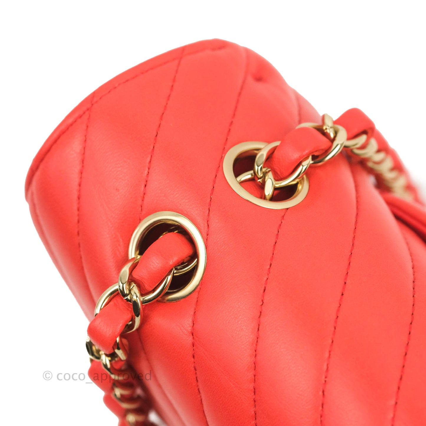 Chanel Classic M/L Medium Double Flap Brick Red Lambskin Gold Hardware