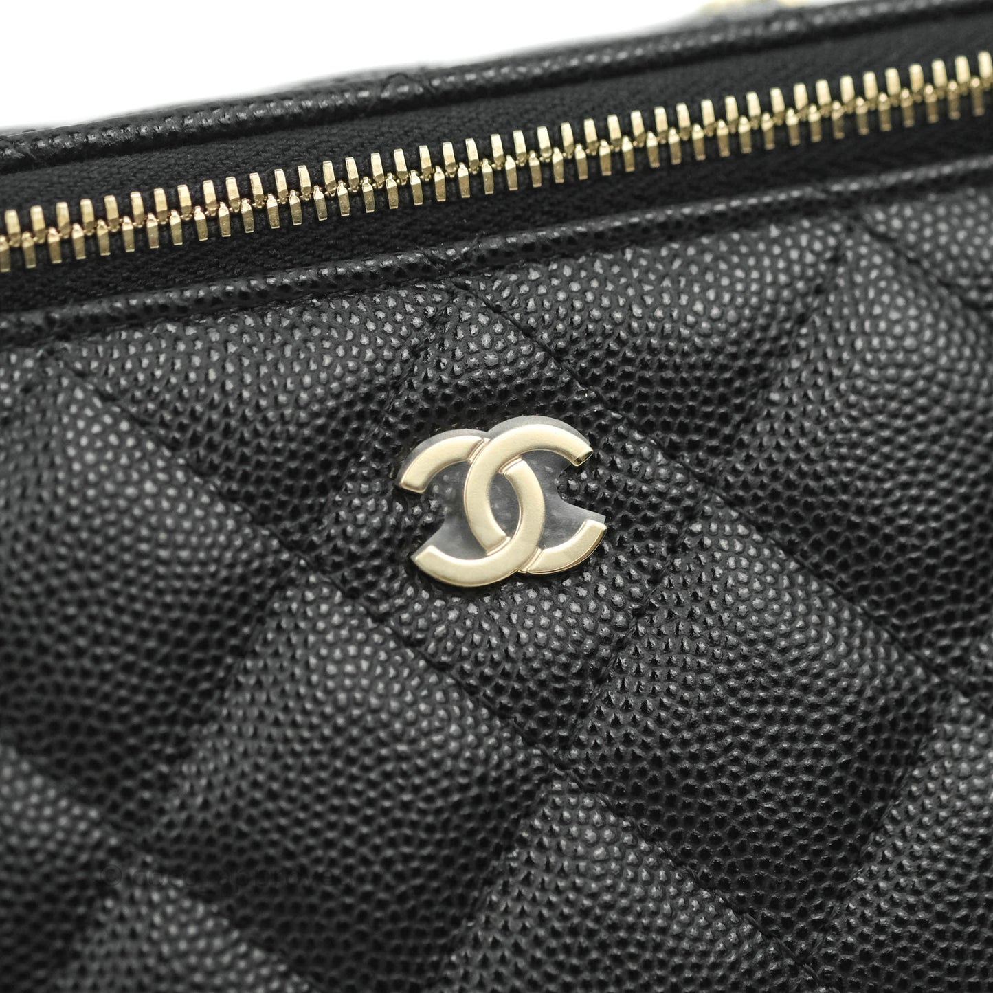 Chanel Vanity with Classic Chain Black Caviar Gold Hardware