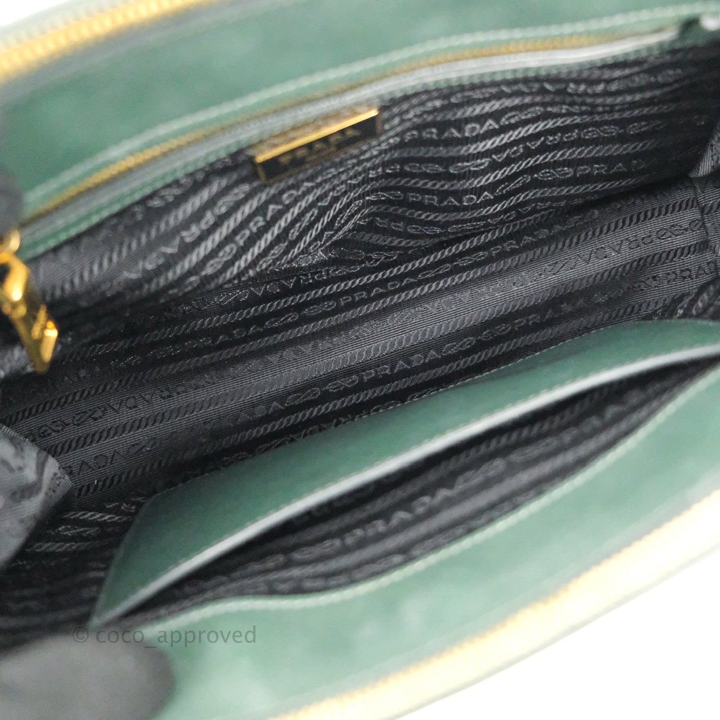 Prada Small Saffiano Lux Galleria Bag Emerald