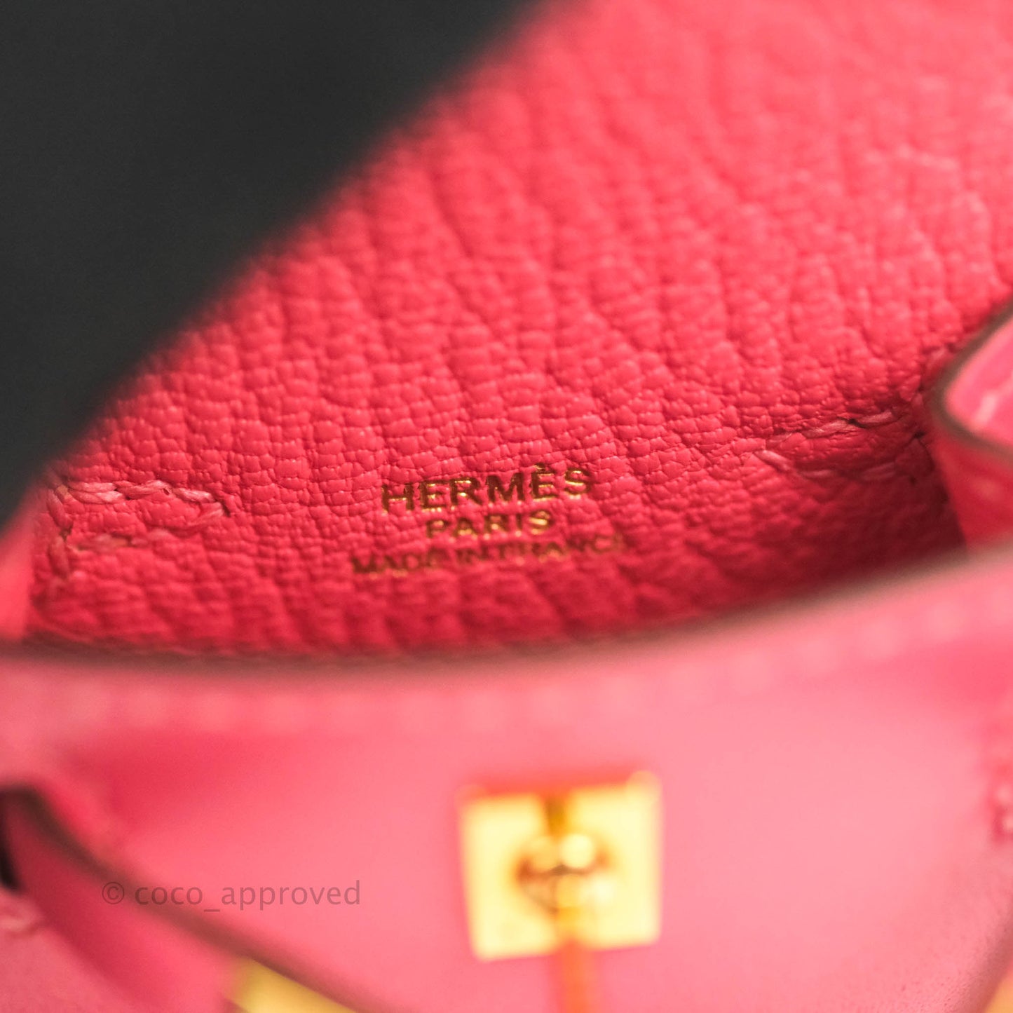 Hermès Kelly Twilly Around Bag Charm Pink Tadelakt Gold Hardware