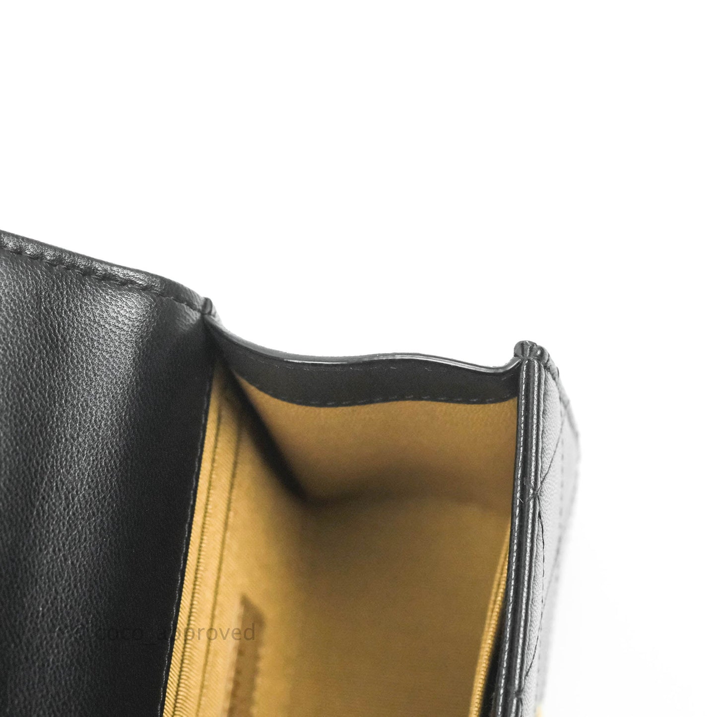 Chanel Mini Chic Pearls Flap Black Goatskin Gold Hardware