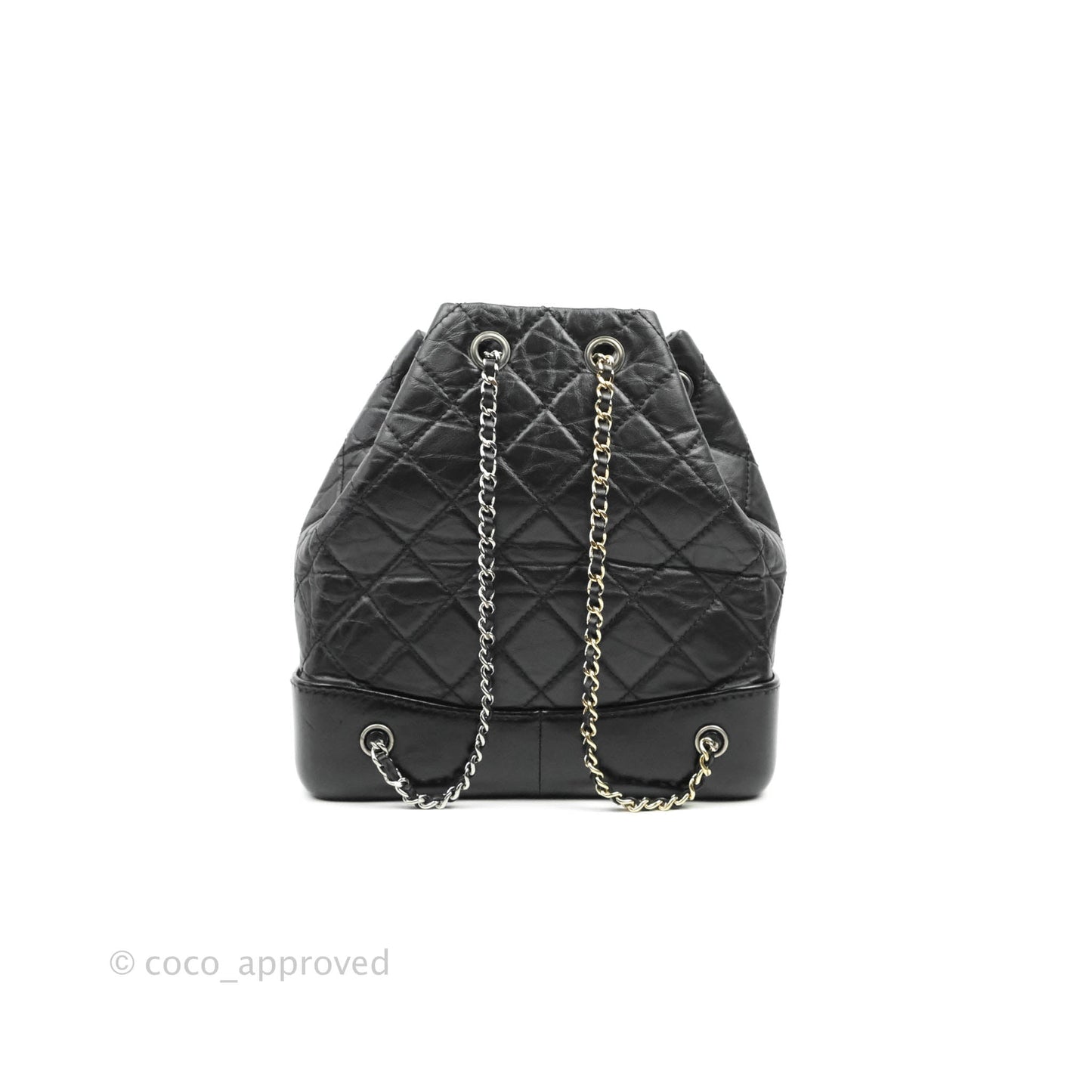 Chanel Small Gabrielle Backpack Black Aged Calfskin