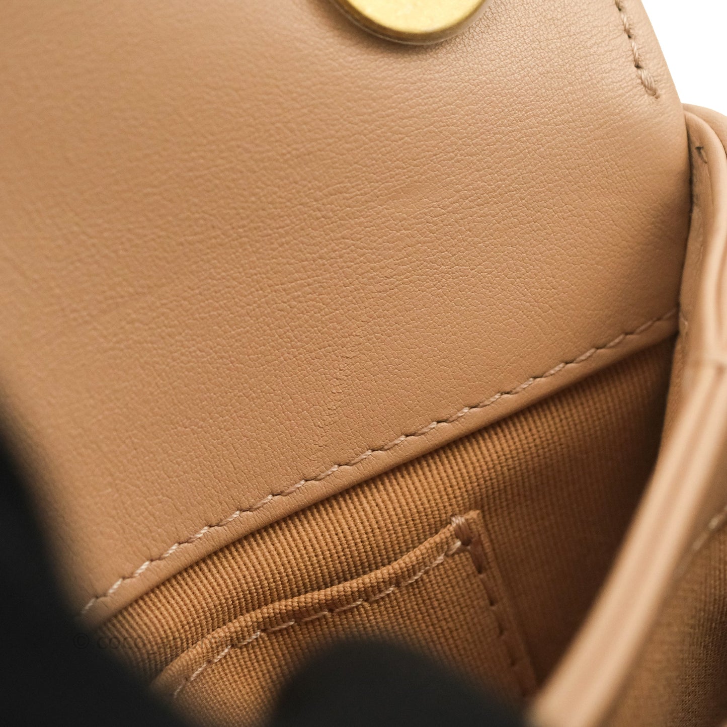 Chanel Pearl Chain Bag Pink Calfskin Aged Gold Hardware