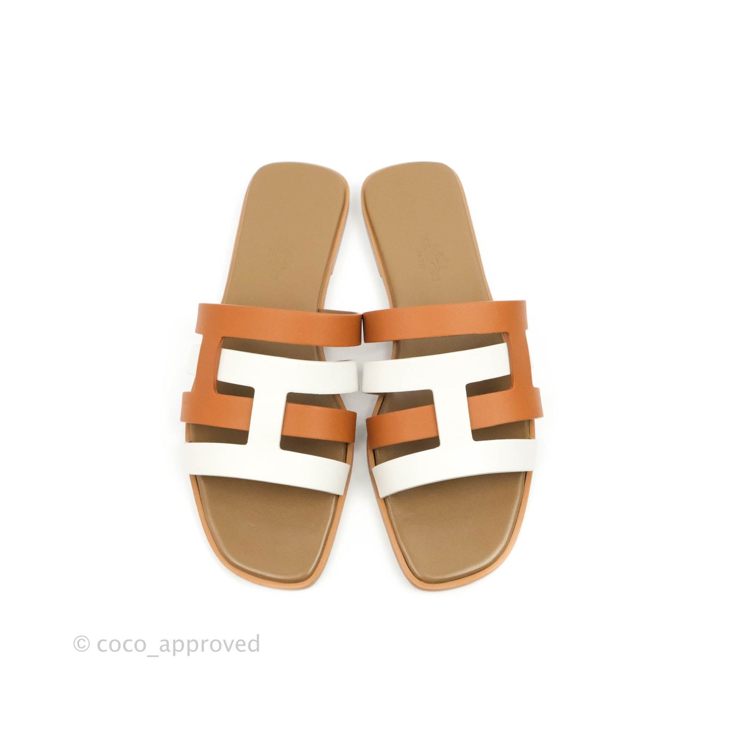 Hermès Calfskin Amore Sandals White Naturel Size 36.5