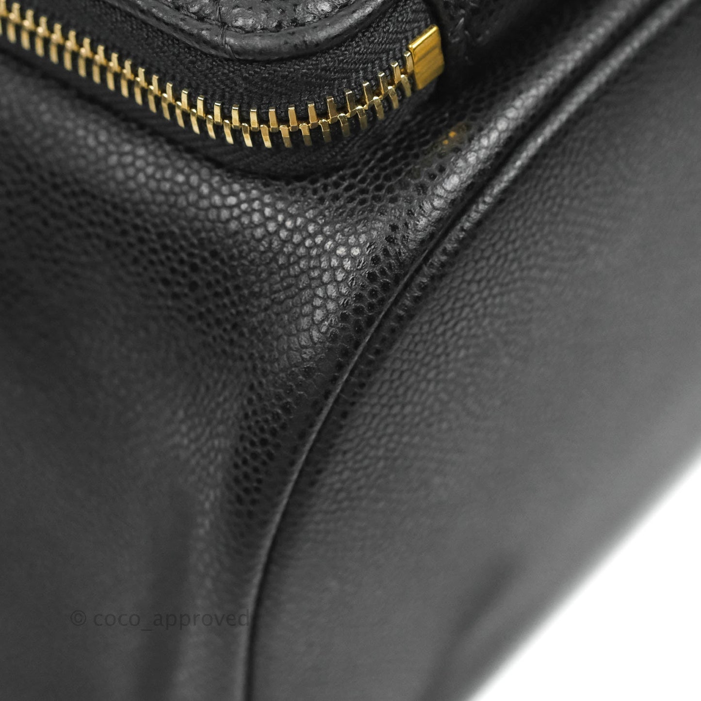 Chanel Quilted Business Affinity Backpack Black Caviar Light Gold Hardware