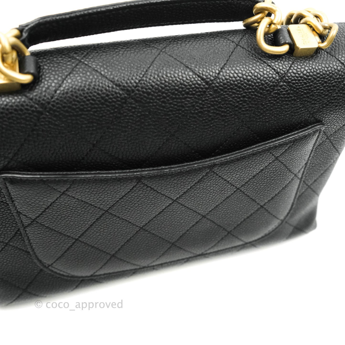 Chanel Chic Affinity Small Grained Calfskin Black Aged Gold Hardware
