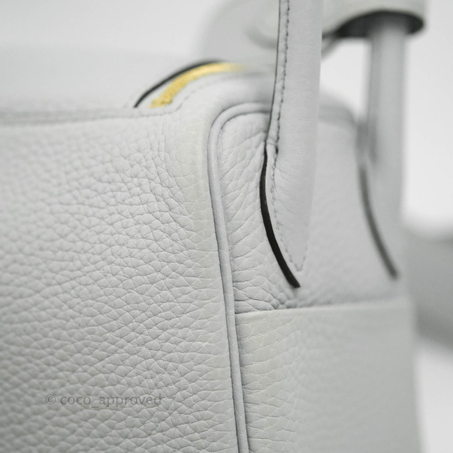 Hermès Mini Lindy 20 Blue Pale Clemence Gold Hardware
