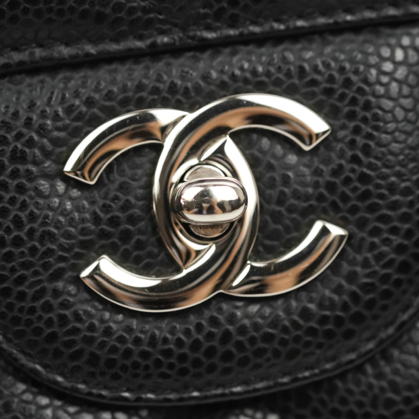 Chanel Jumbo Single Flap Black Caviar Silver Hardware