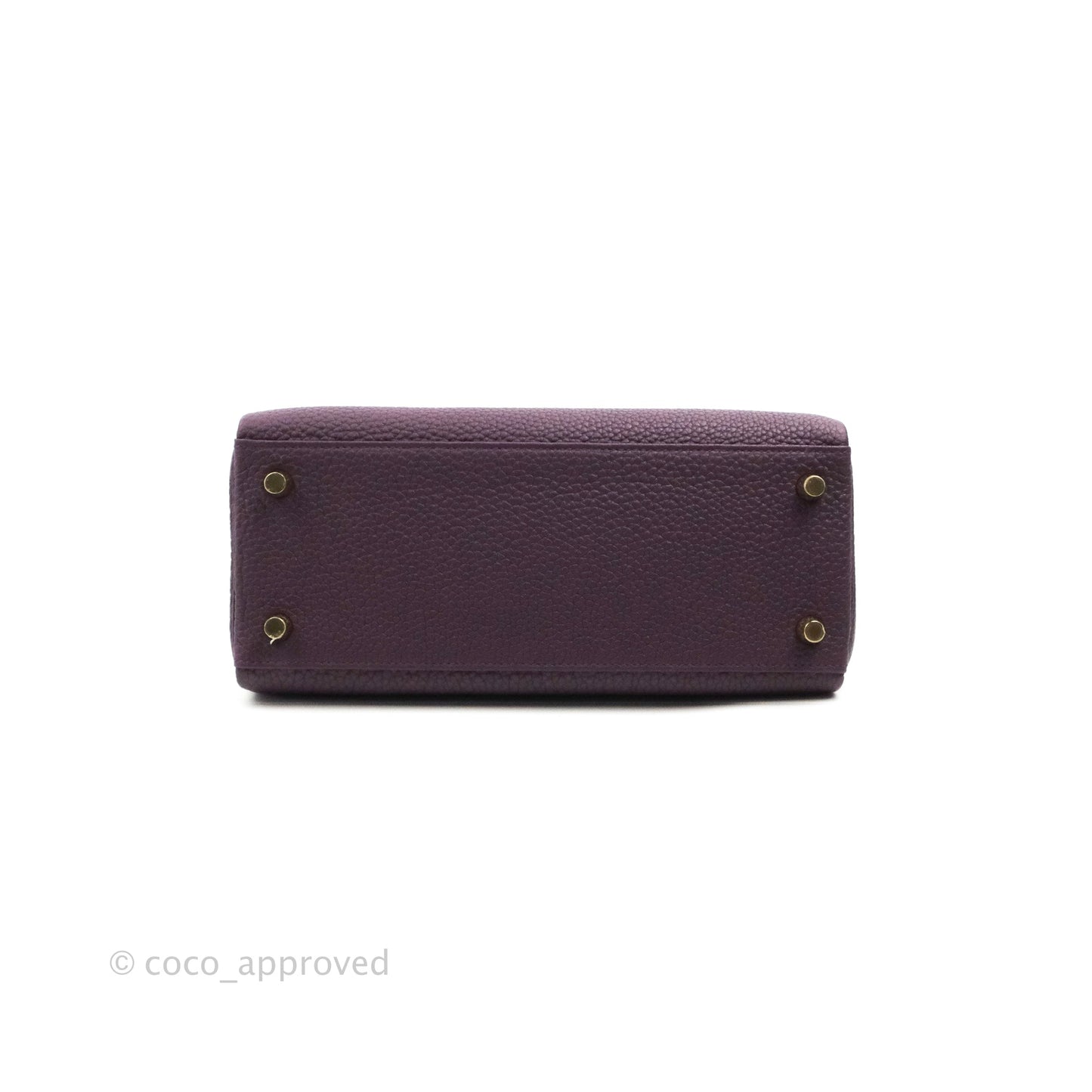 Hermès Retourne Kelly 25 Cassis Gold Hardware