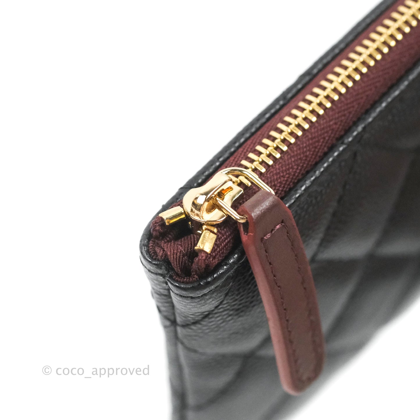 Chanel Quilted Mini O Case Black Caviar Gold Hardware