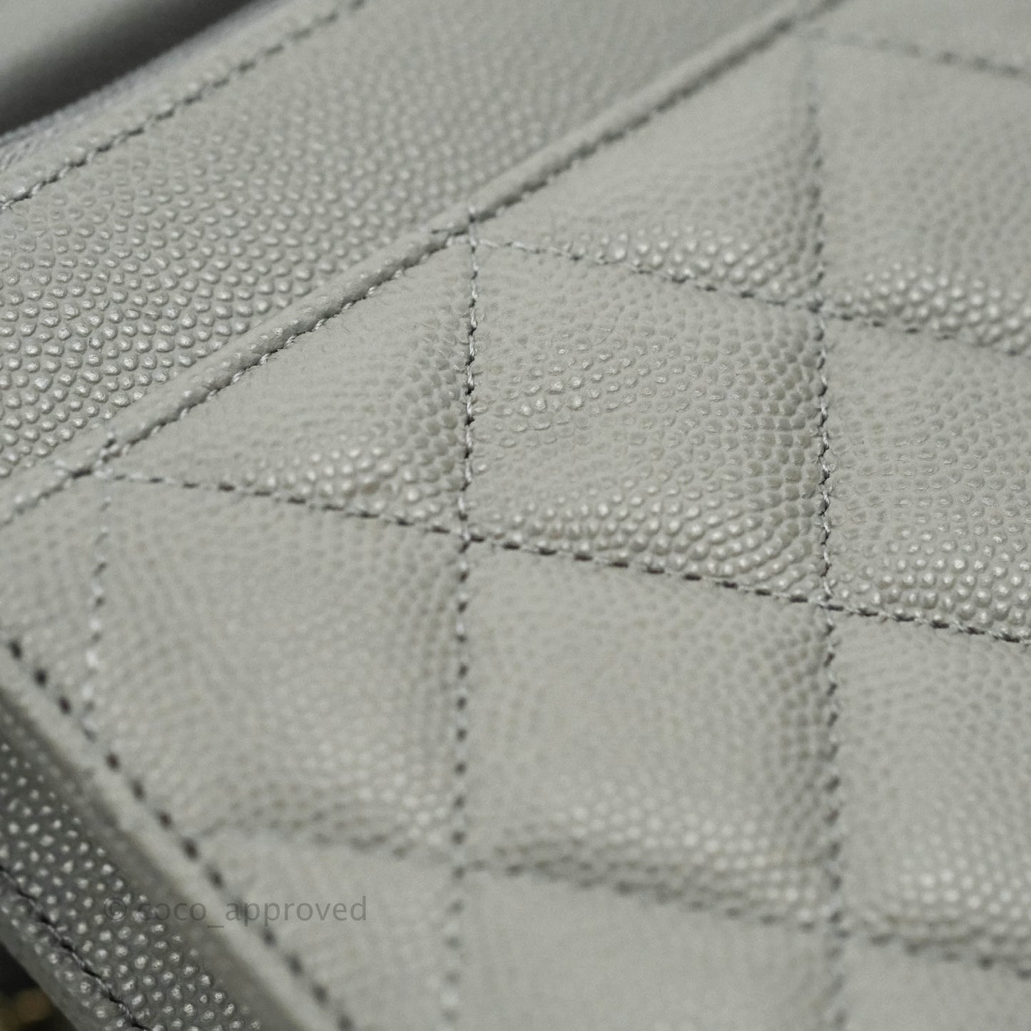 Chanel Wallet On Chain WOC Caviar Grey Gold Hardware