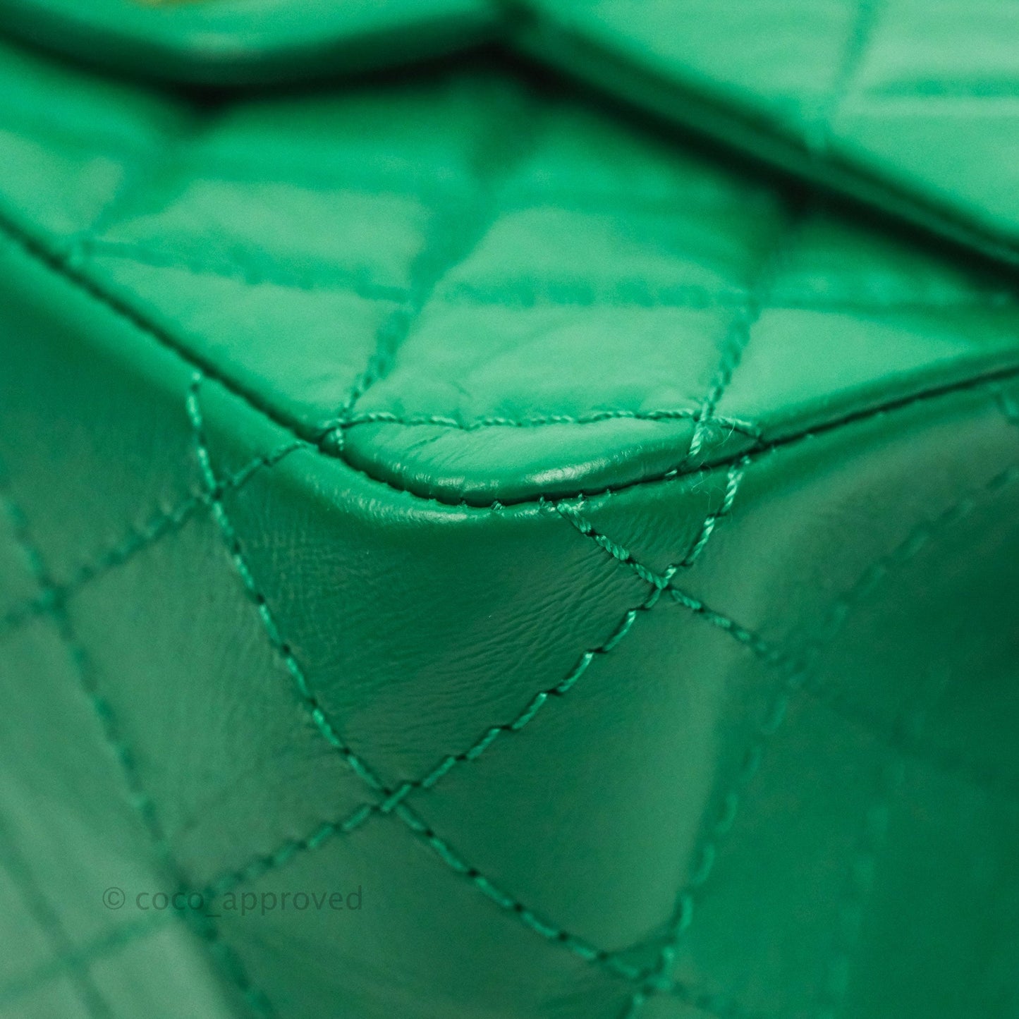 Chanel Mini Reissue 224 Green Aged Calfskin Aged Gold Hardware