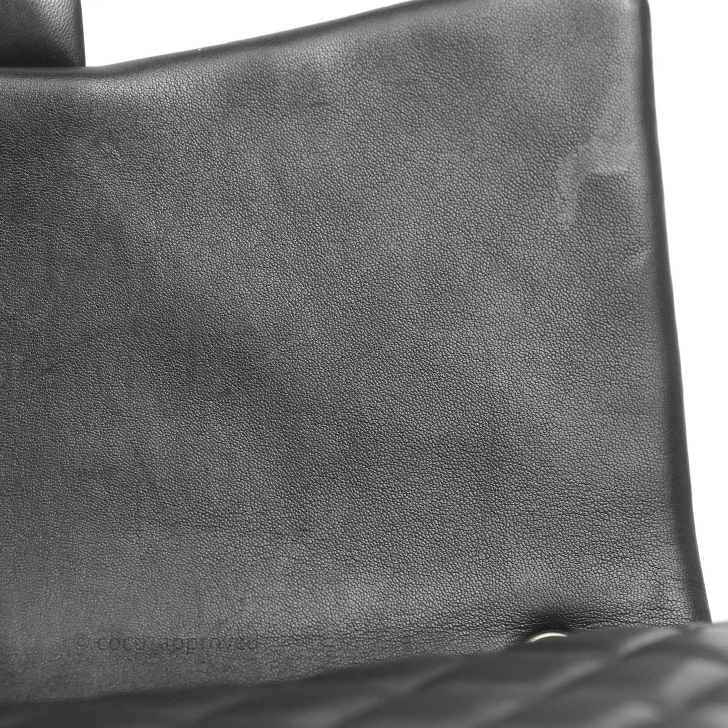 Chanel Quilted Maxi Single Flap Black Lambskin Silver Hardware