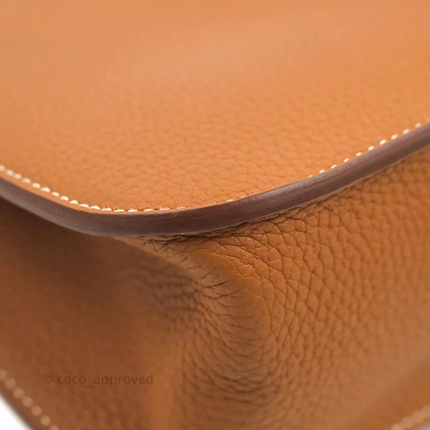Hermès Halzan 25 Gold Clemence Palladium Hardware