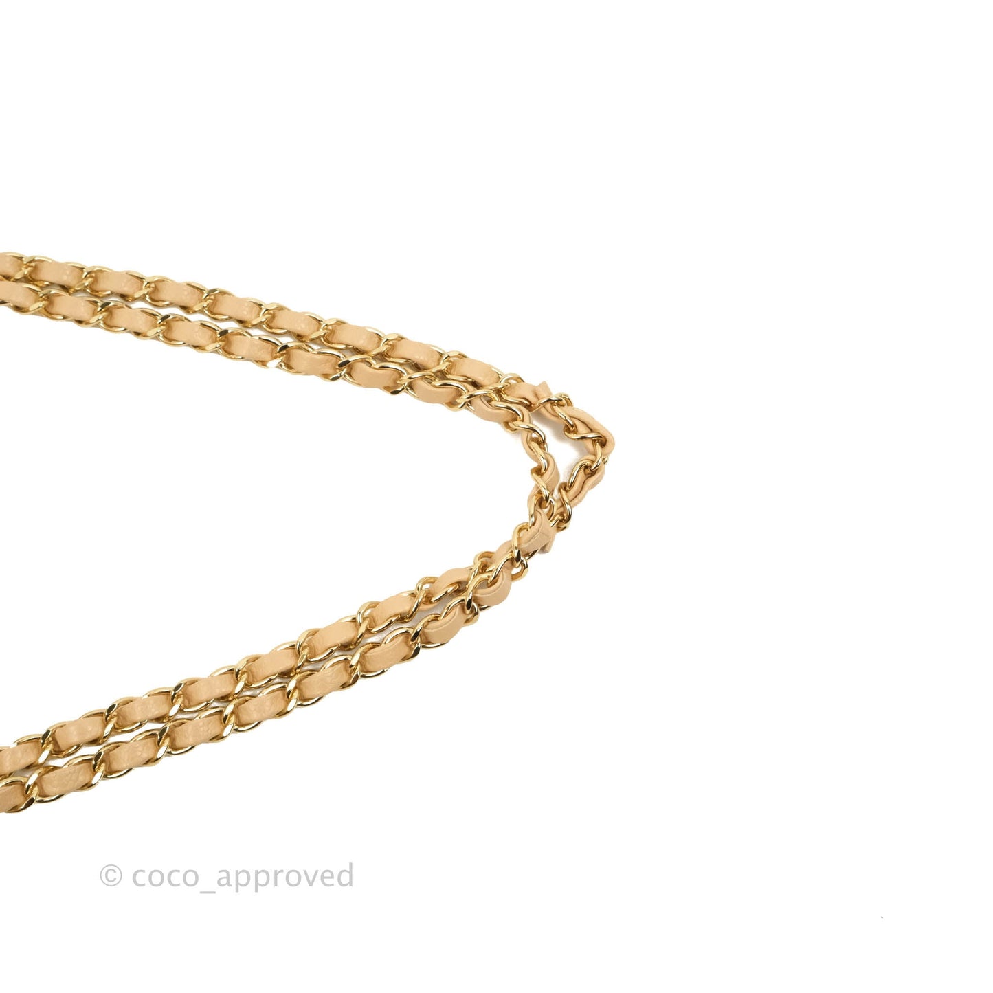 Chanel Classic M/L Medium Flap Quilted Beige Caviar Gold Hardware