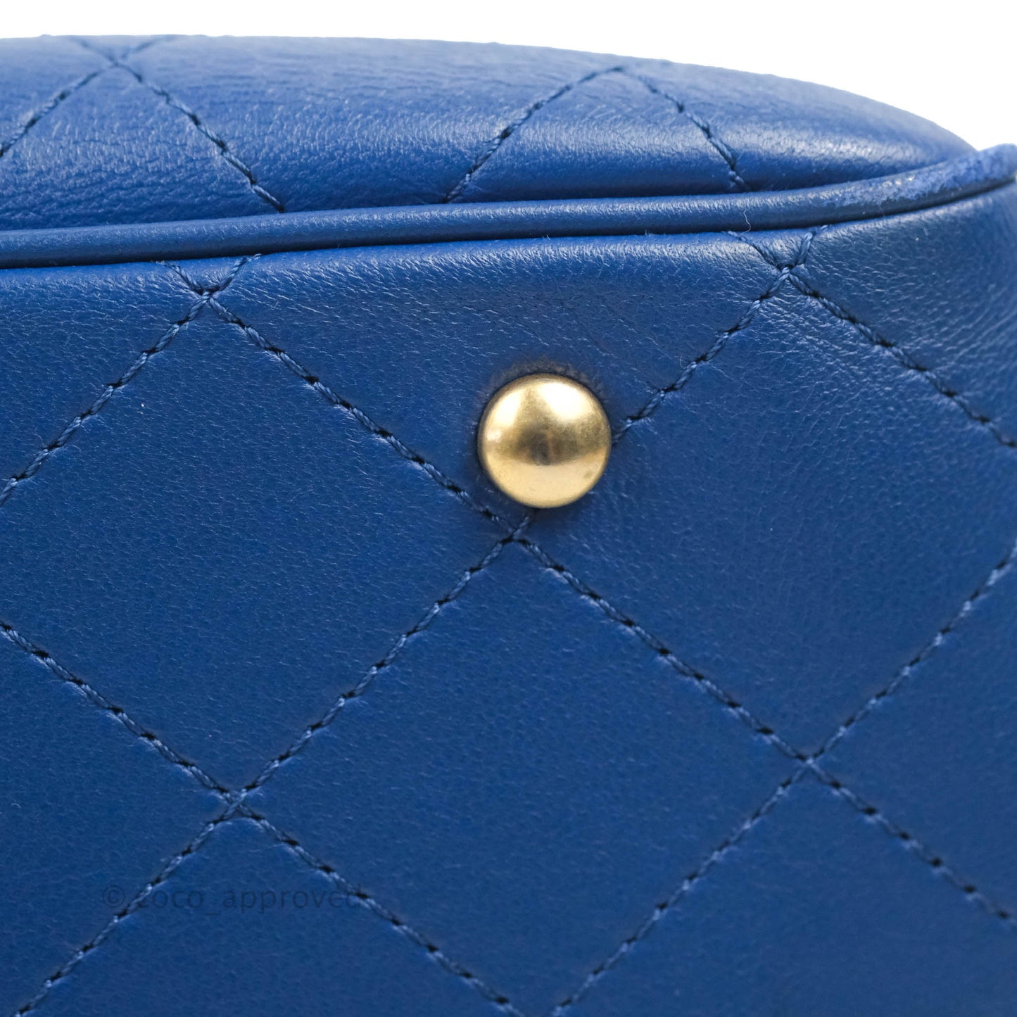 Chanel Egyptian Amulet Drawstring Bucket Bag Navy Aged Gold Hardware