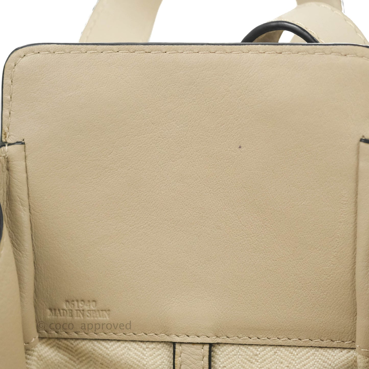 Loewe Mini Hammock Drawstring in Classic Beige Calfskin