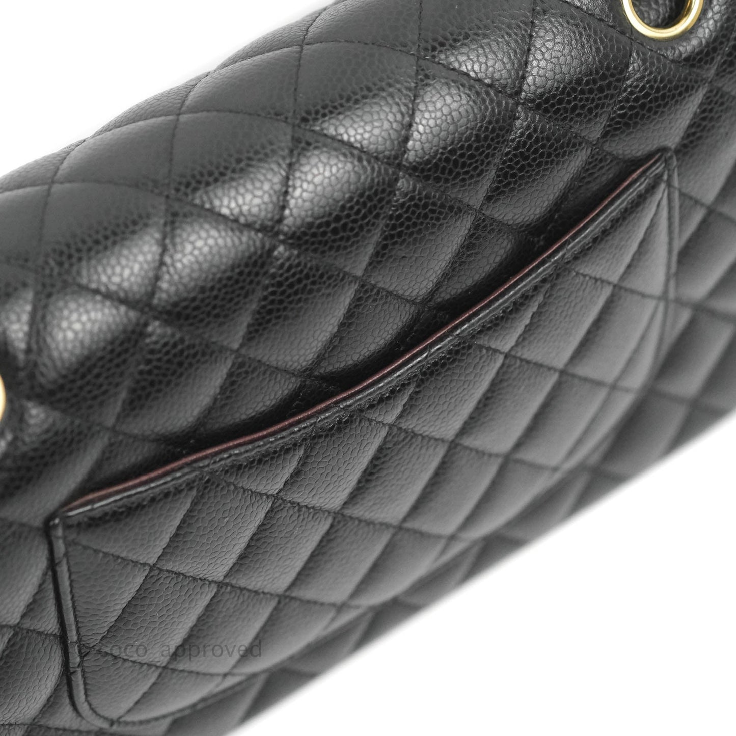Chanel Classic M/L Medium Double Flap Black Caviar Gold Hardware