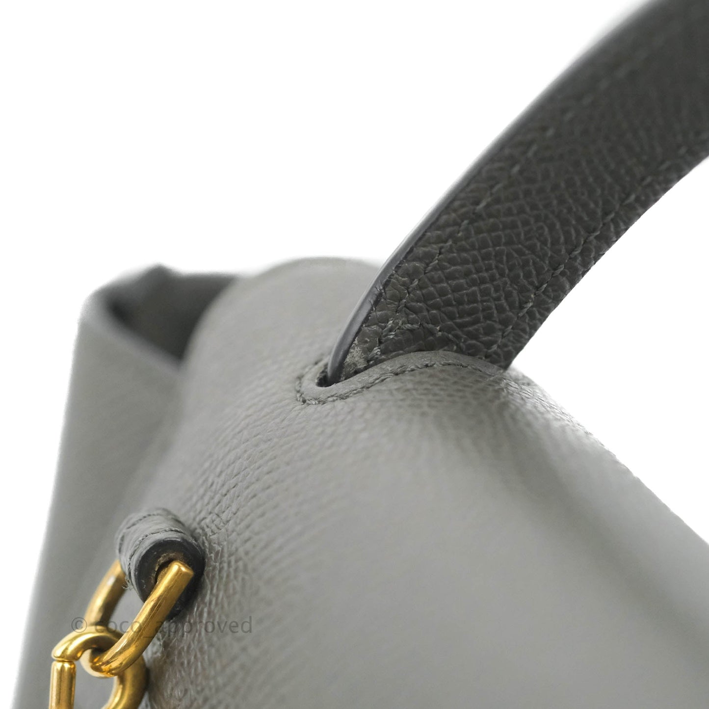 Celine Nano Belt Bag Grey Grained Calfskin Gold Hardware