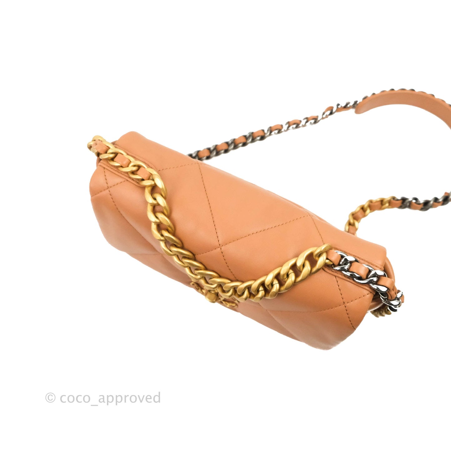 Chanel 19 Small Caramel Dark Beige Lambskin Mixed Hardware 21K