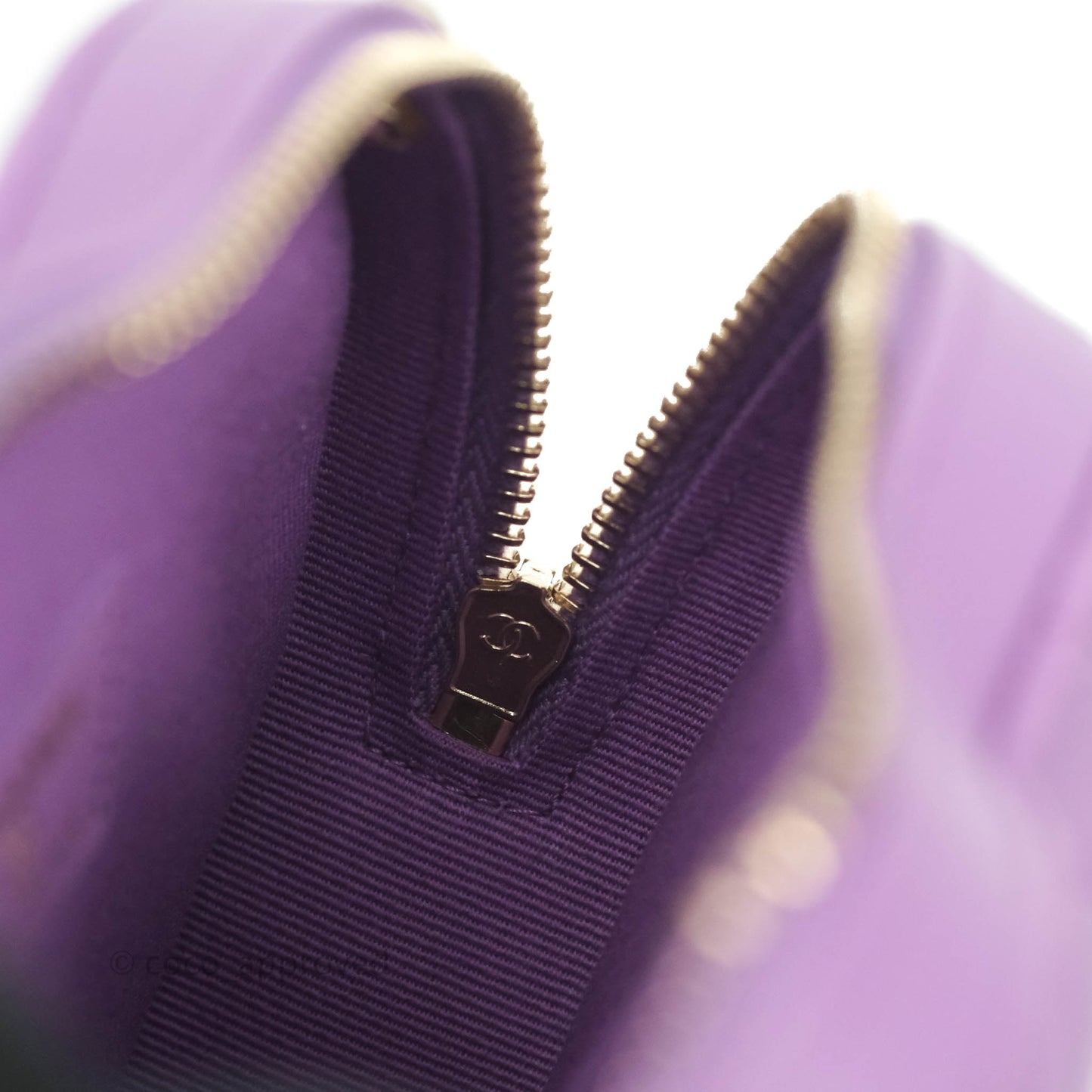 Chanel Small Heart Bag Purple Lambskin Gold Hardware 22S