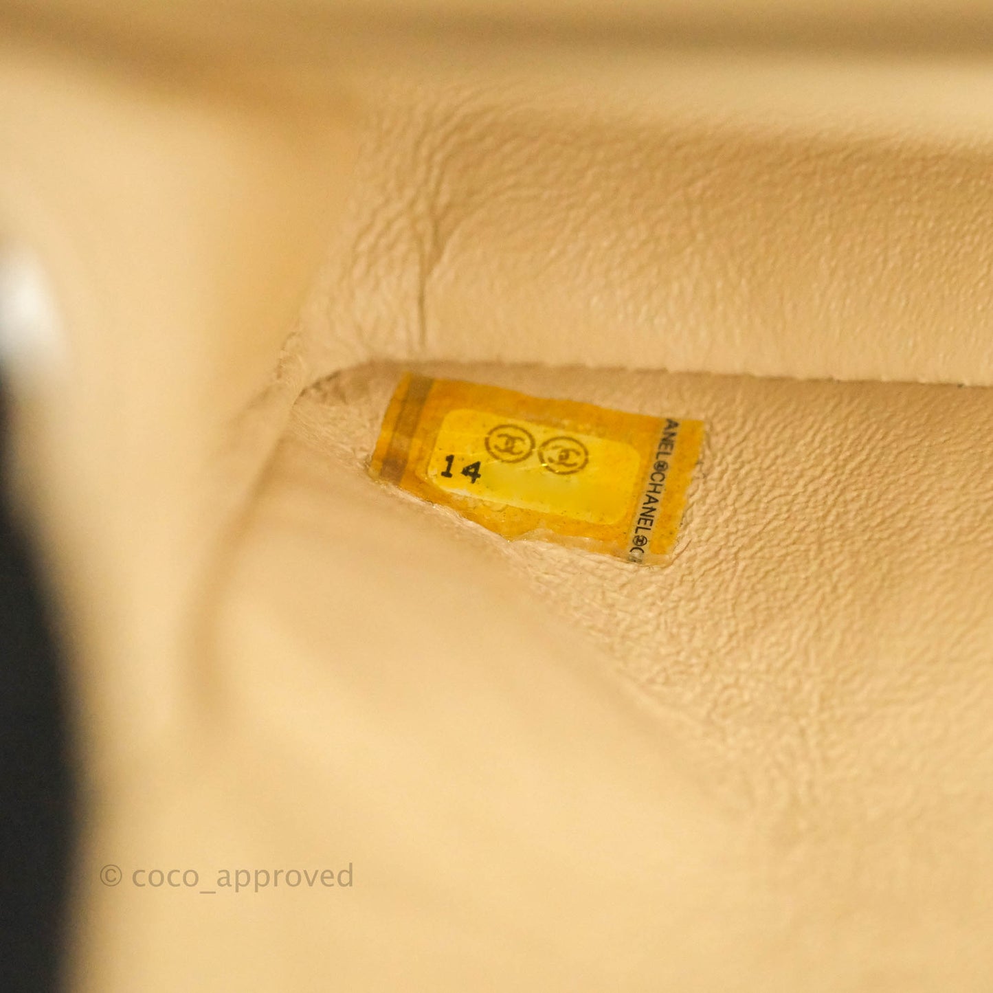 Chanel Classic M/L Medium Flap Quilted Beige Caviar Gold Hardware