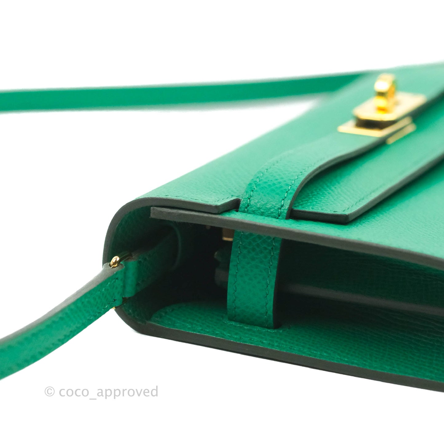 Hermès Kelly To Go Wallet Veau Epsom 06 Vert Jade Gold Hardware