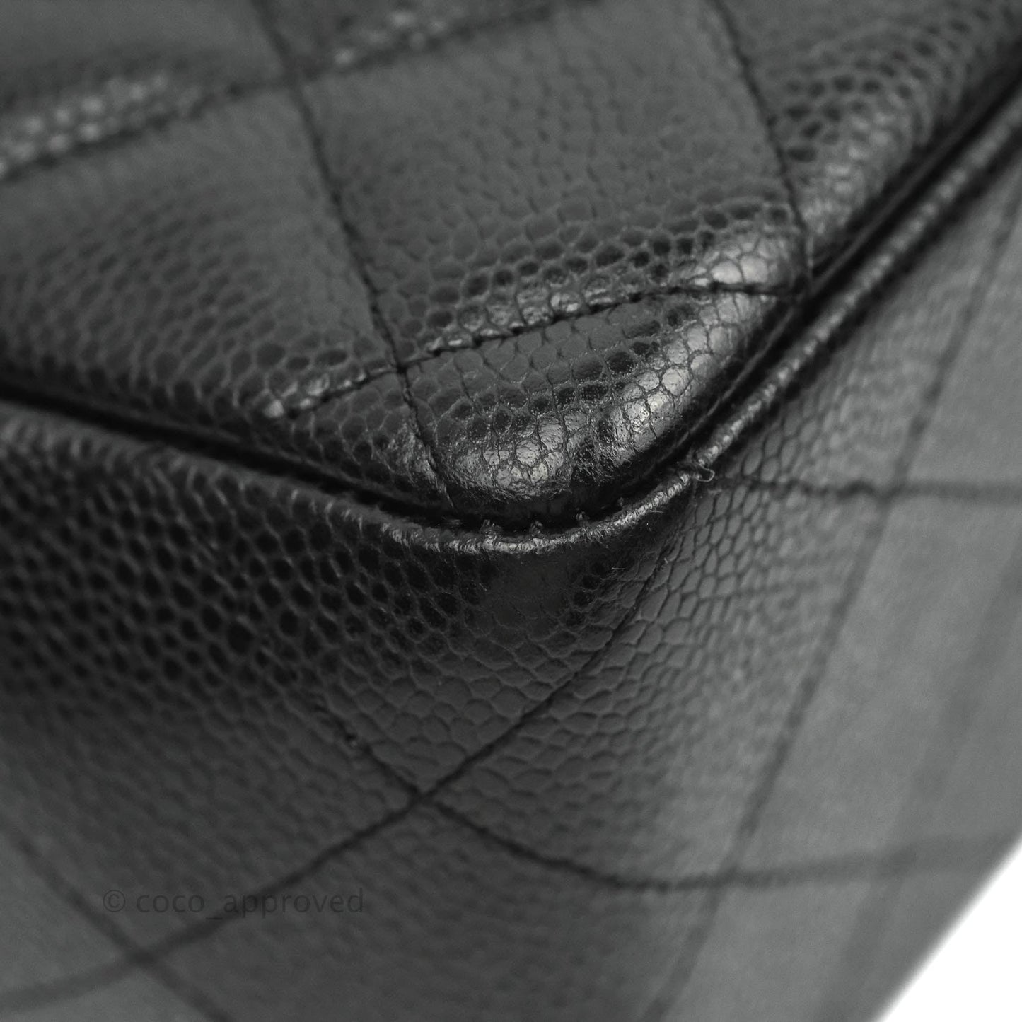 Chanel Jumbo Single Flap Black Caviar Gold Hardware