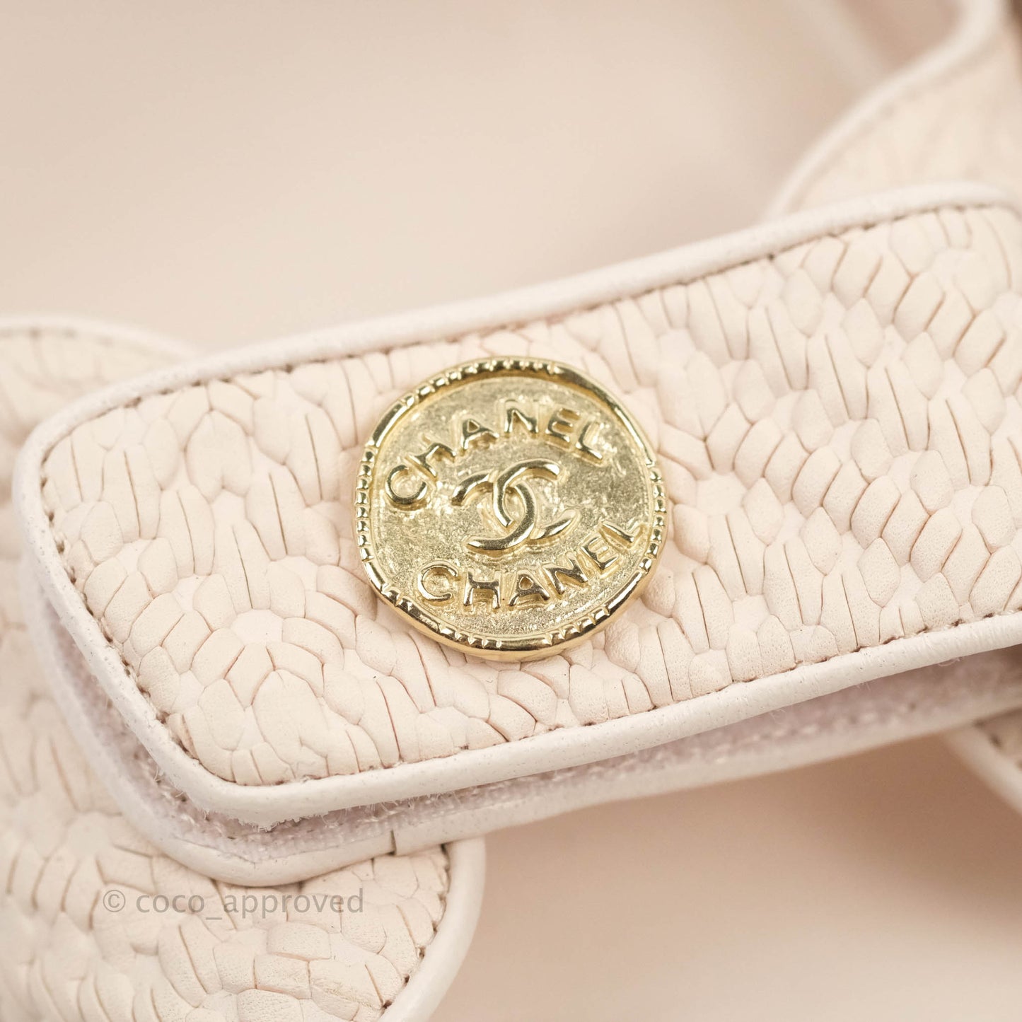 Chanel Dad Sandals Medallion Light Pink Size 37