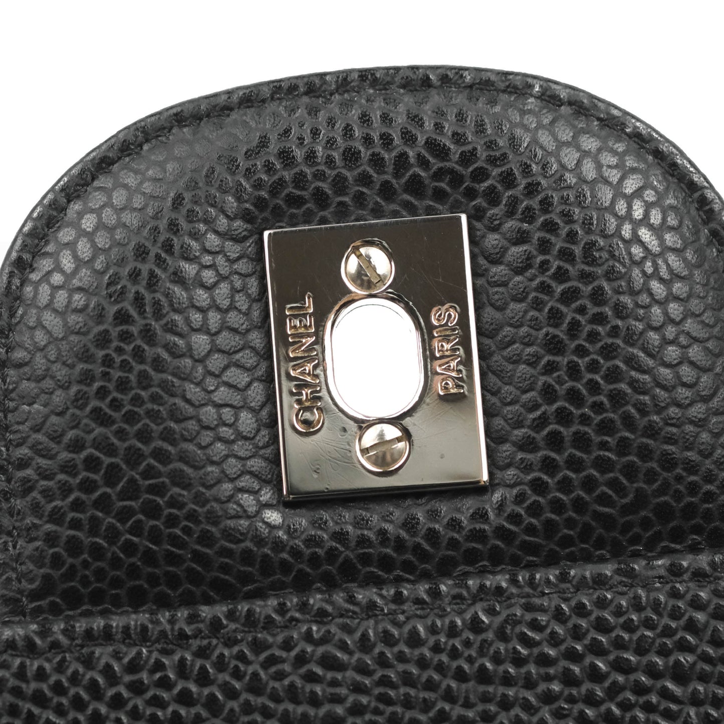 Chanel Jumbo Single Flap Black Caviar Silver Hardware