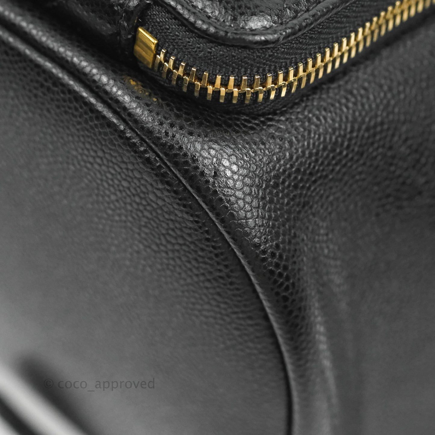 Chanel Quilted Business Affinity Backpack Black Caviar Light Gold Hardware