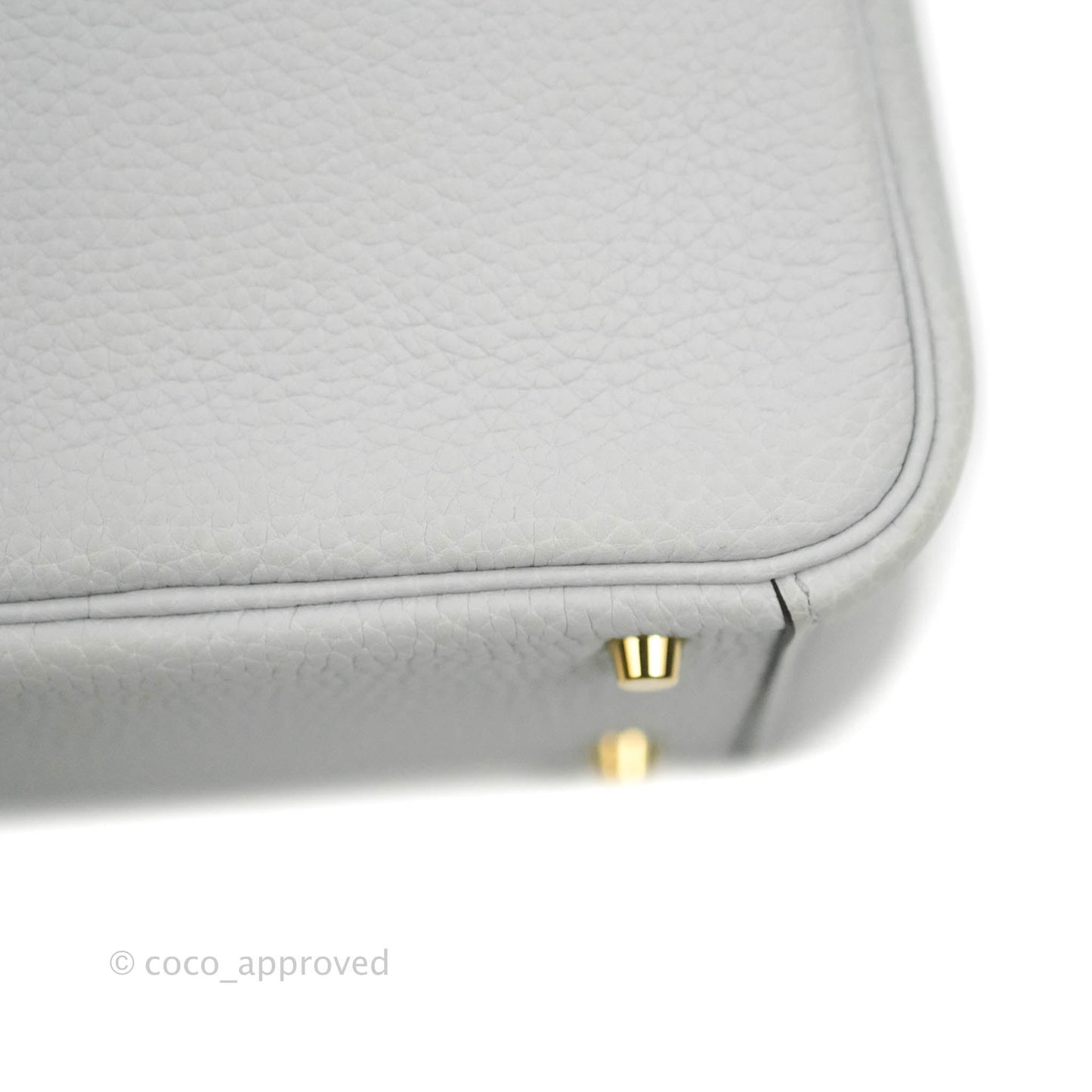 Hermès Mini Lindy 20 Blue Pale Clemence Gold Hardware