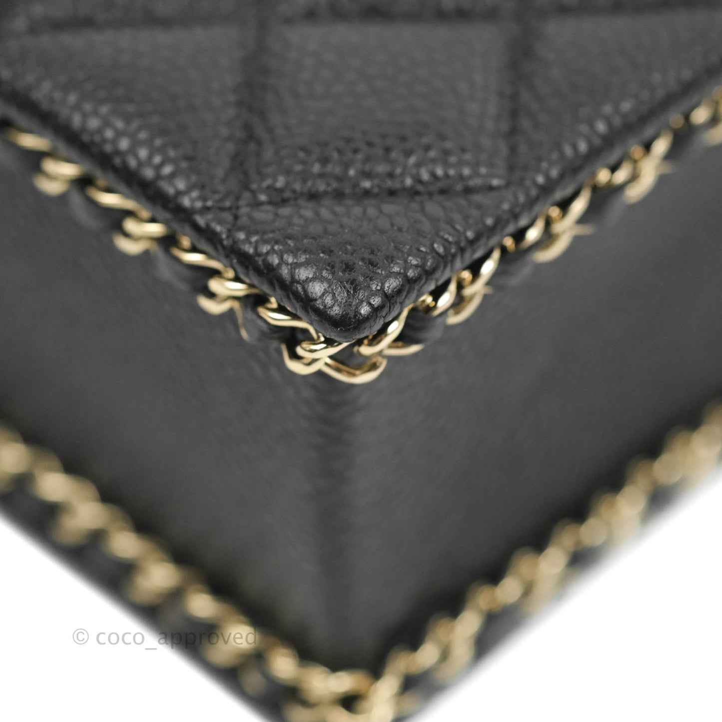 Chanel Evening Bag Caviar Black Gold Hardware 22SS