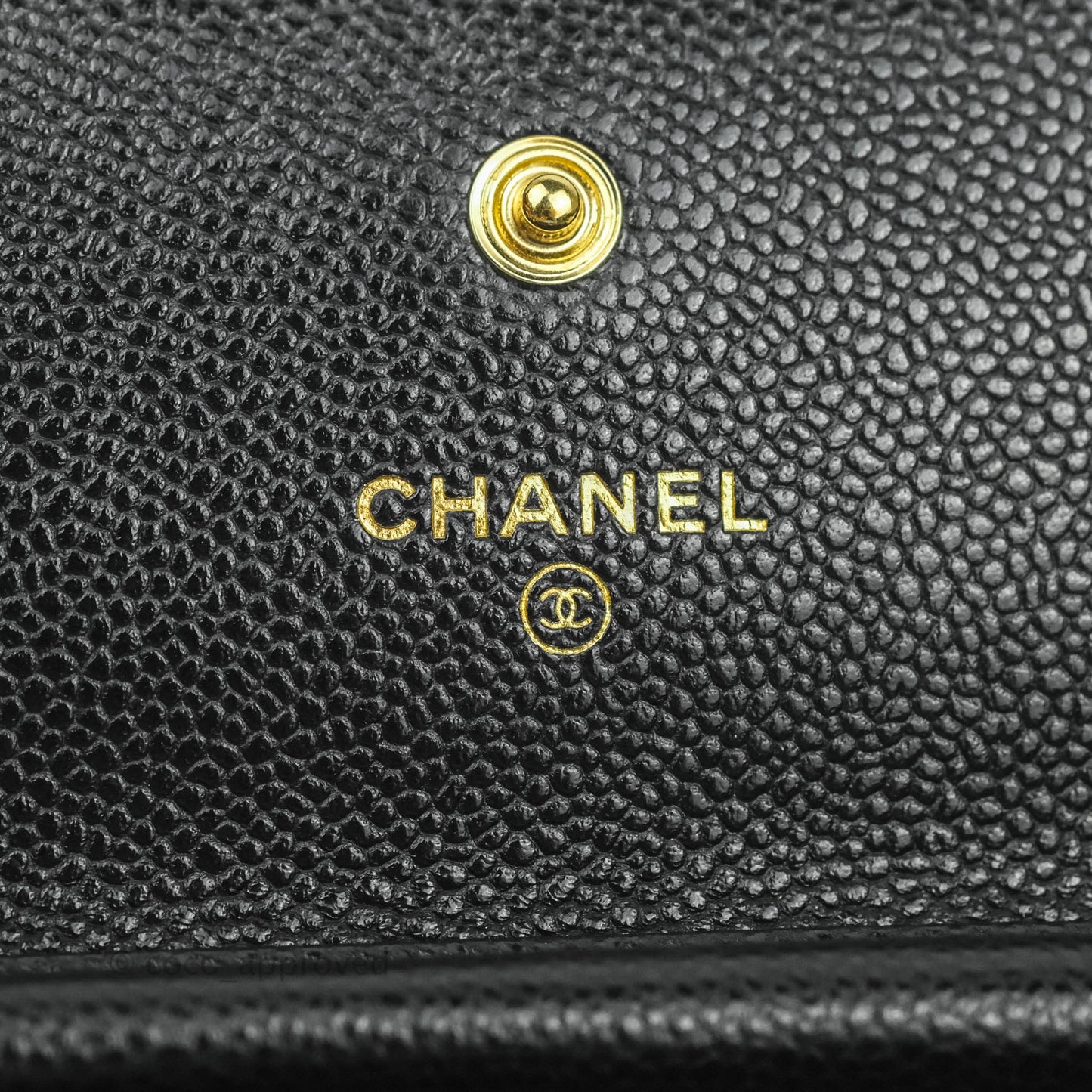 Chanel Miss Coco Clutch With Chain Quilted Black Caviar Gold Hardware