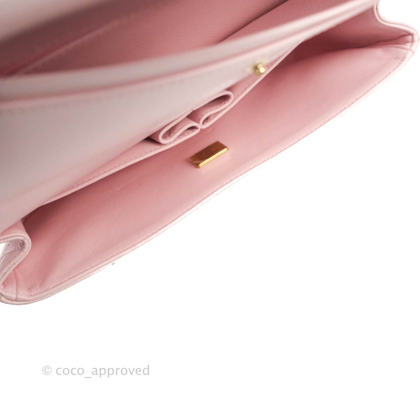 Chanel Classic M/L Medium Flap Quilted Light Pink Caviar Gold Hardware 22P